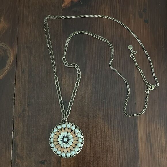 Bohm Vintage Pendant Necklace Pearls Stones - Picture 1 of 12